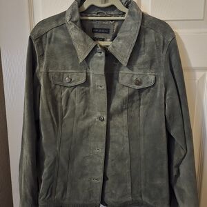 Green suede jacket
